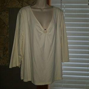 Venezia women's cream color blouse
